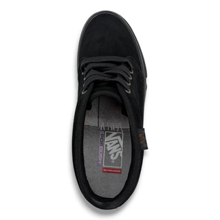 Vans Skate Chukka Atiba black suede skate shoe top view with PopCush insole