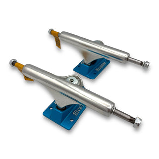 SLAPPY | ST1 Inverted Hollow Ultra Low - Polished/Blue Trucks Set | 8.5"