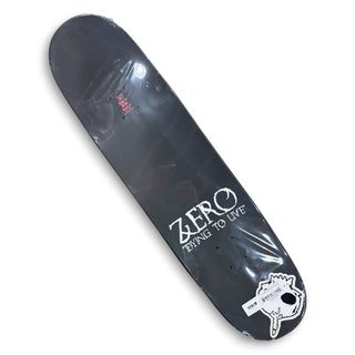 Zero Dying To Live black skateboard deck 8.5 inch with white logo