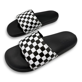 VANS | La Costa Checkerboard Slide-On | Black / White