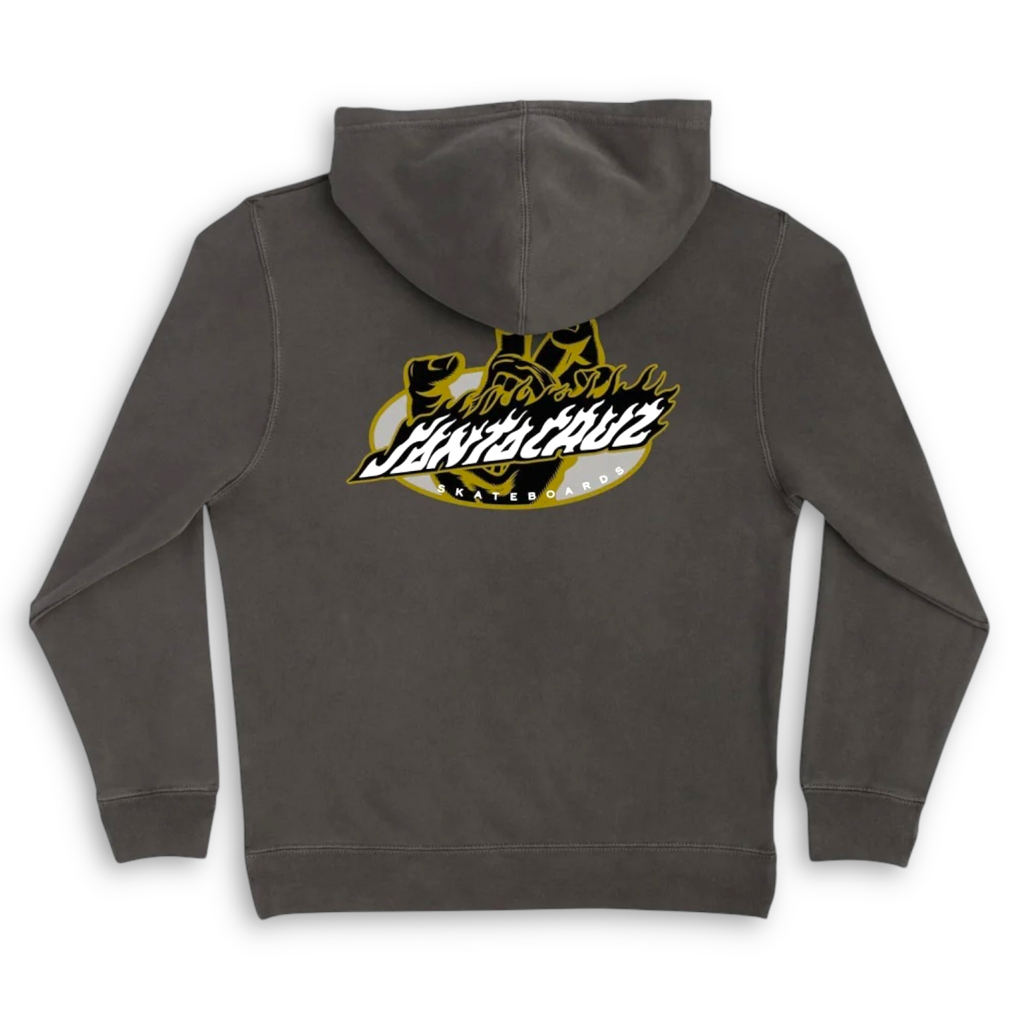 SANTA CRUZ | Screaming Fire Oval Youth Hoodie | Washed Black