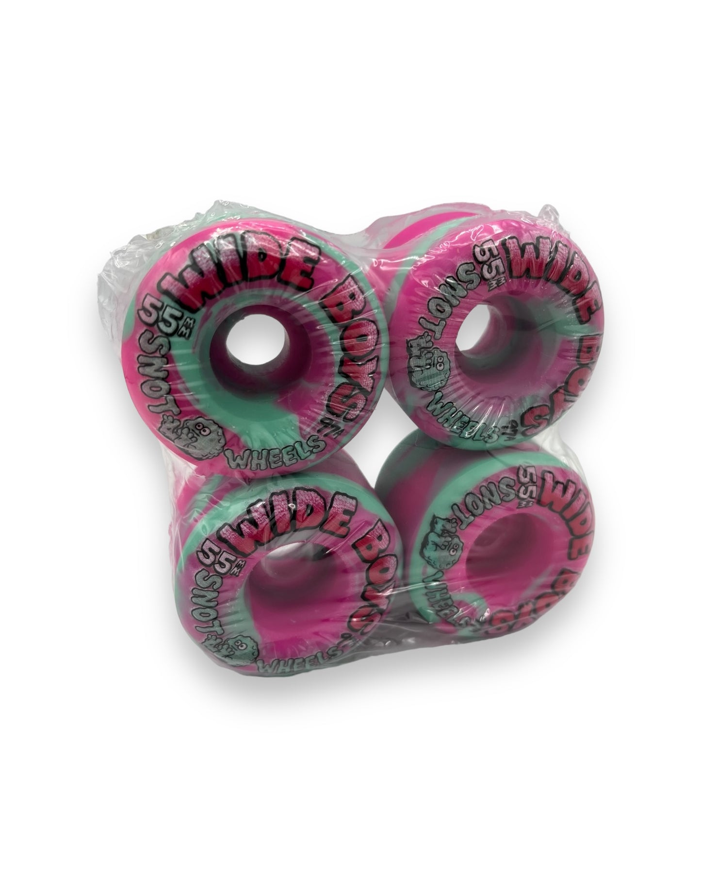 SNOT | Wide Boys Wheels | Ice Teal & Pink Swirl | 55mm / 97a