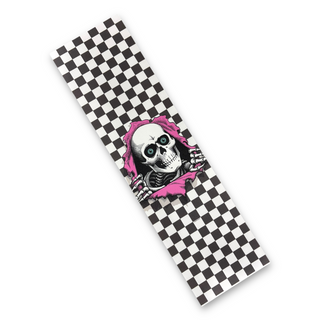 POWELL PERALTA | Ripper Graphic Griptape Sheet - White Checkered | 9"