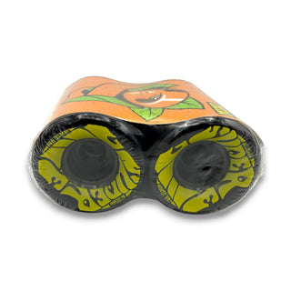 OJ Mini Super Juice 55mm 78a black skateboard wheels 4-pack in orange packaging
