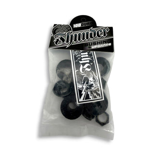 Thunder 100 Duro black skateboard bushing rebuild kit in clear packaging