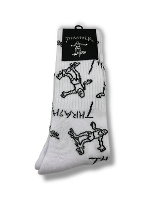 THRASHER Gonz Logo Crew Socks