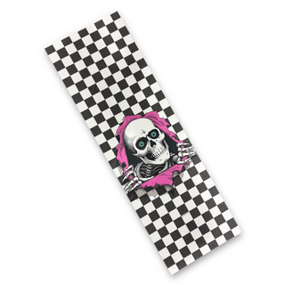 POWELL PERALTA | Ripper Graphic Griptape Sheet - White Checkered | 10.5"