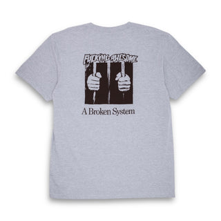 FUCKING AWESOME | A Broke System | Grey Short Sleeve Tee