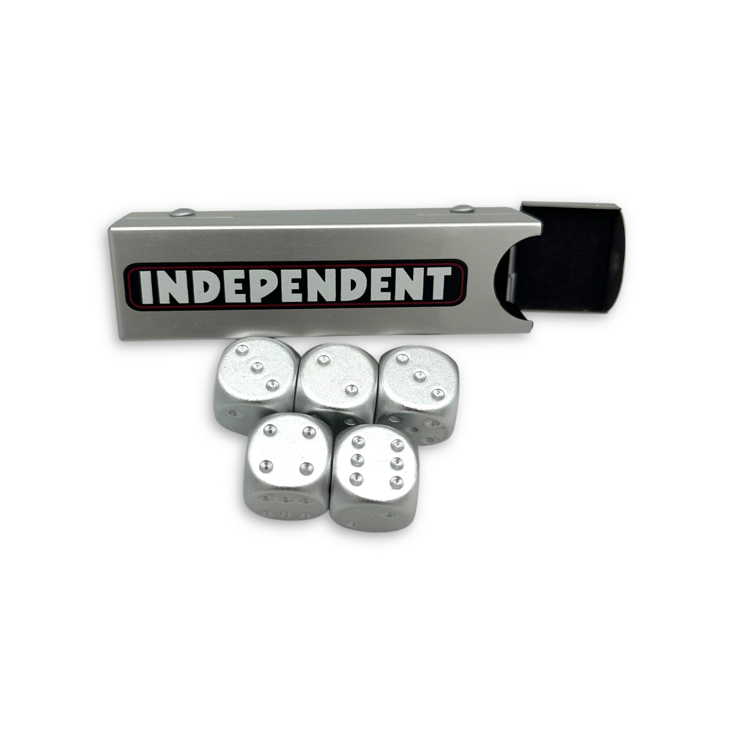 INDEPENDENT | Bar Logo Silver Dice Set