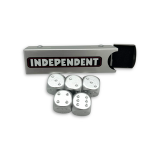 INDEPENDENT | Bar Logo Silver Dice Set