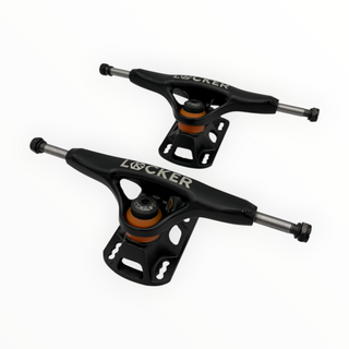GRIND KING | Locker Matte Black Trucks Set | 8.5"