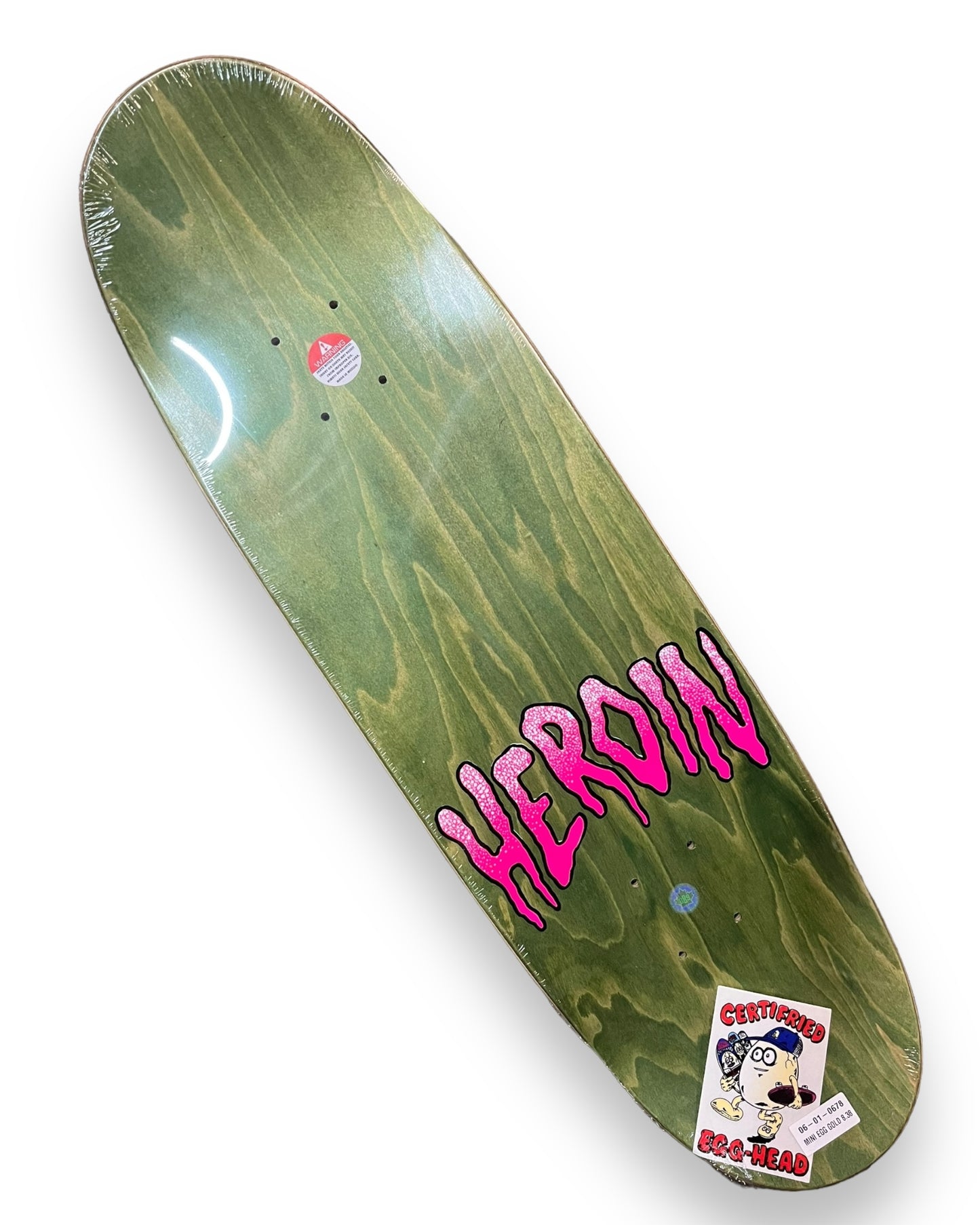 HEROIN | Golden Mini-Egg Skateboard Deck | 8.38"