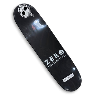 Zero Thrill of It All black skateboard deck 8.5 inch with skull sticker
