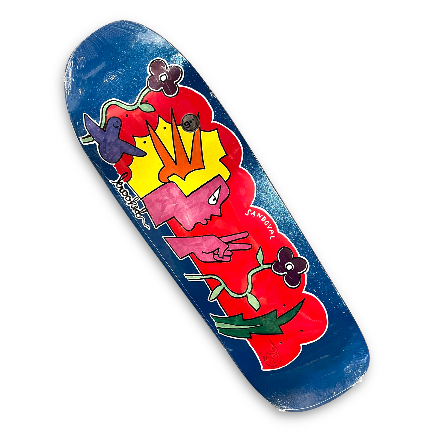 KROOKED | Peace Sign - Ronnie Sandoval Pro Skateboard Deck | 9.81"