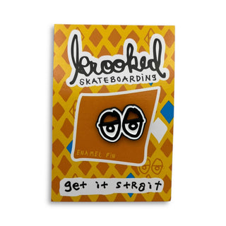 KROOKED | Eyes Lapel Pin | Black/White