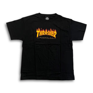 THRASHER | Flame Logo | Youth Black Tee