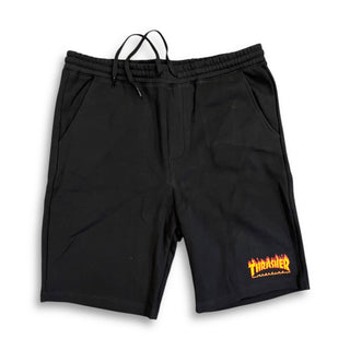 THRASHER | Flame Logo - Black P.E. Shorts