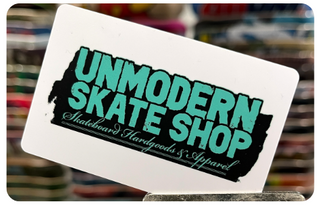 Gift Card with 'Unmodern Skate Shop'